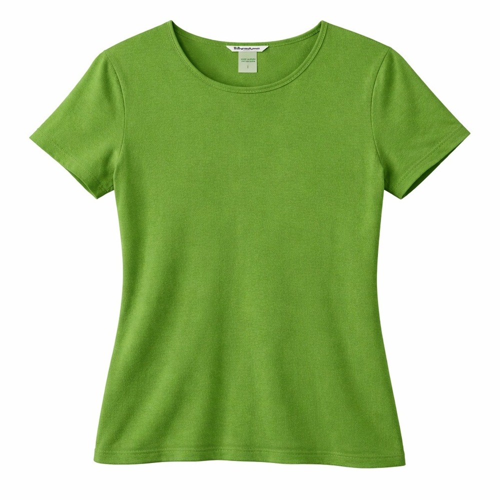 Nygard Collection‎ Women Green SS T-Shirt Soie/Nylon Blend Casual Size S